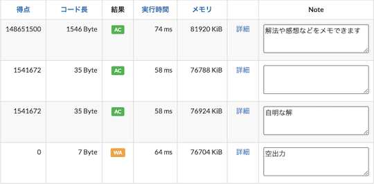 atcoder submission notes